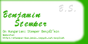 benjamin stemper business card